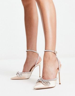 Viable heeled shoes in blush satin