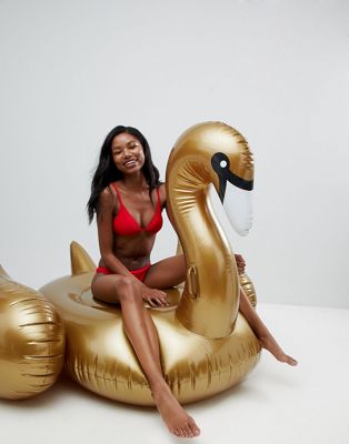 Asos Sunnylife – Gold Swan Luxe Ride On – Bouée
