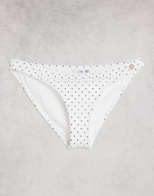 Superdry Cassie Polka Dot Bikini Bottom In White ASOS