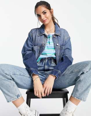 Superdry denim worker jacket in indigo blue - Click1Get2 Cyber Monday