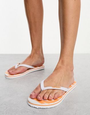 vintage vegan flip flops in white