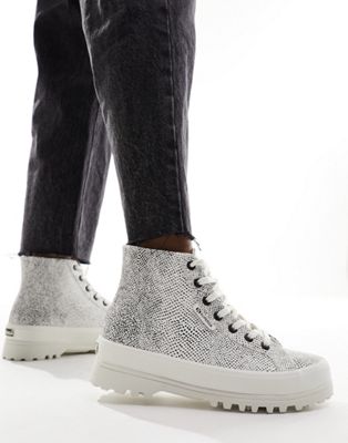 2341 high top trainers in snake print