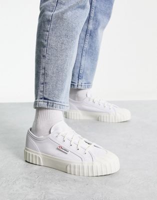 2630 stripe trainers in white leather