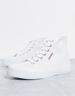 2696 cupsole hightop trainers in white