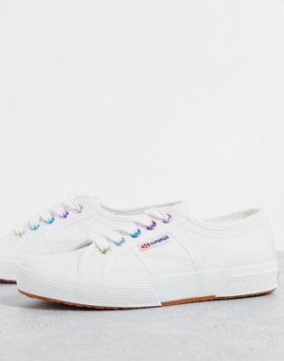2750 rainbow eyelets trainers in white