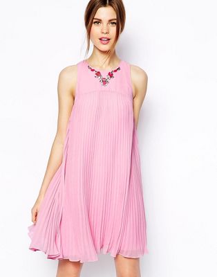 Ted Baker | Ted Baker Dress with Embellishment and Pleats