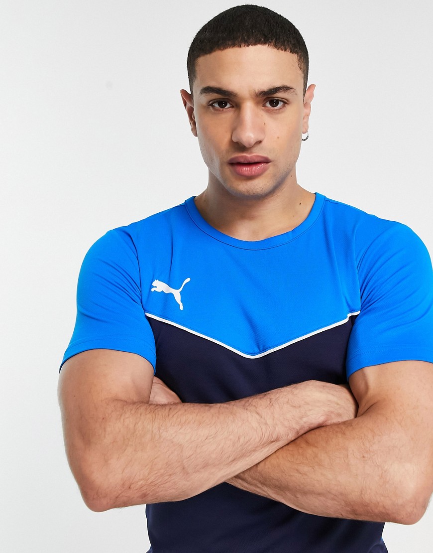 фото Темно-синяя футболка puma football rise training-темно-синий