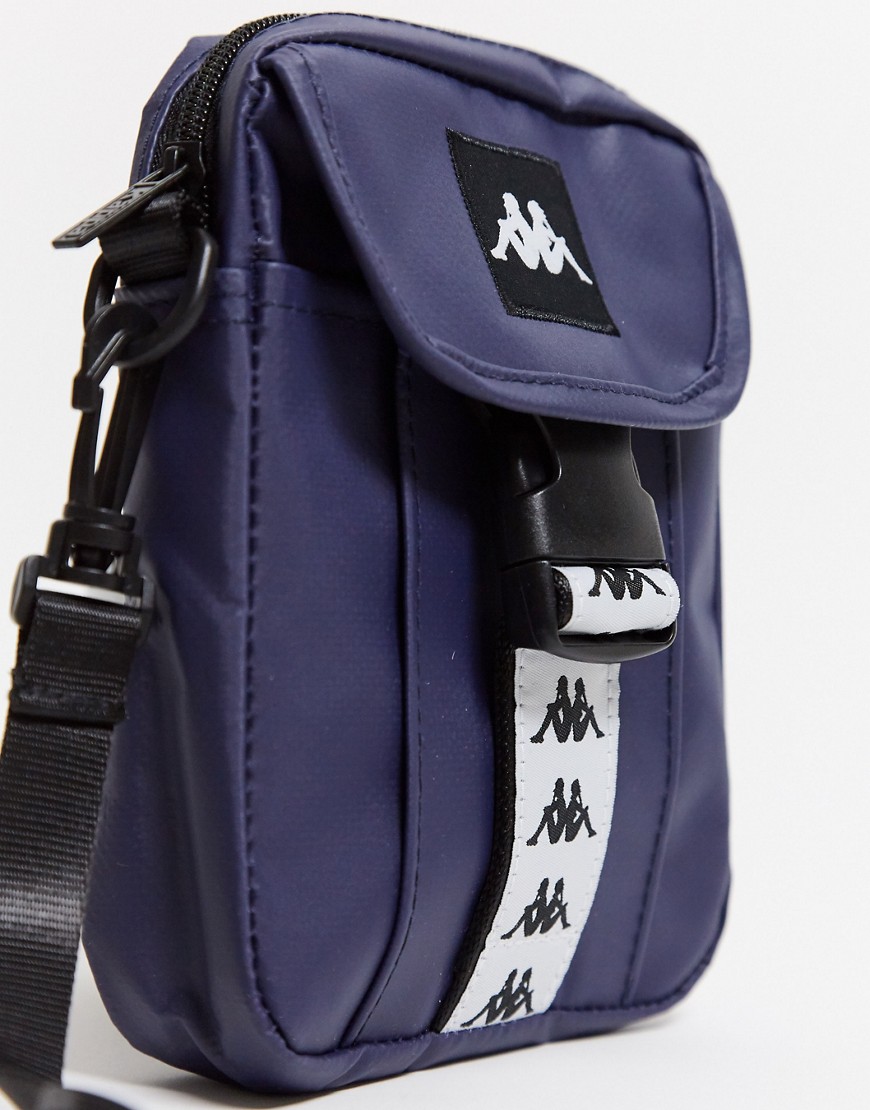 фото Темно-синяя сумка через плечо с логотипом kappa-темно-синий