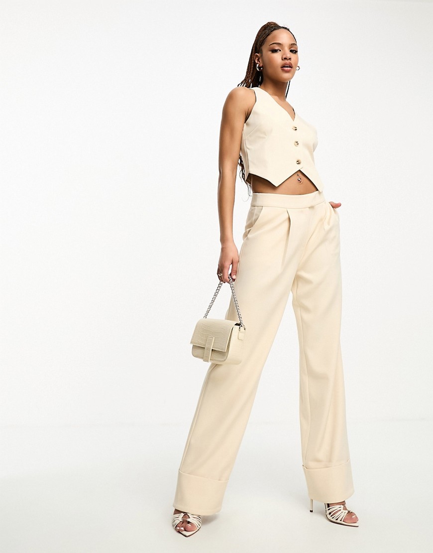 The Frolic tailored relaxed trouser co-ord in cream-White