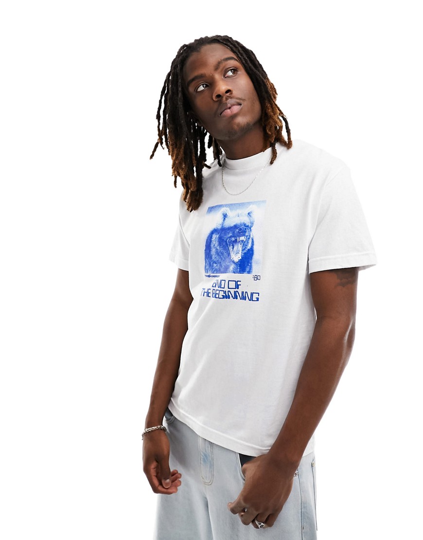 The Hundreds ends t-shirt in white with hyena print