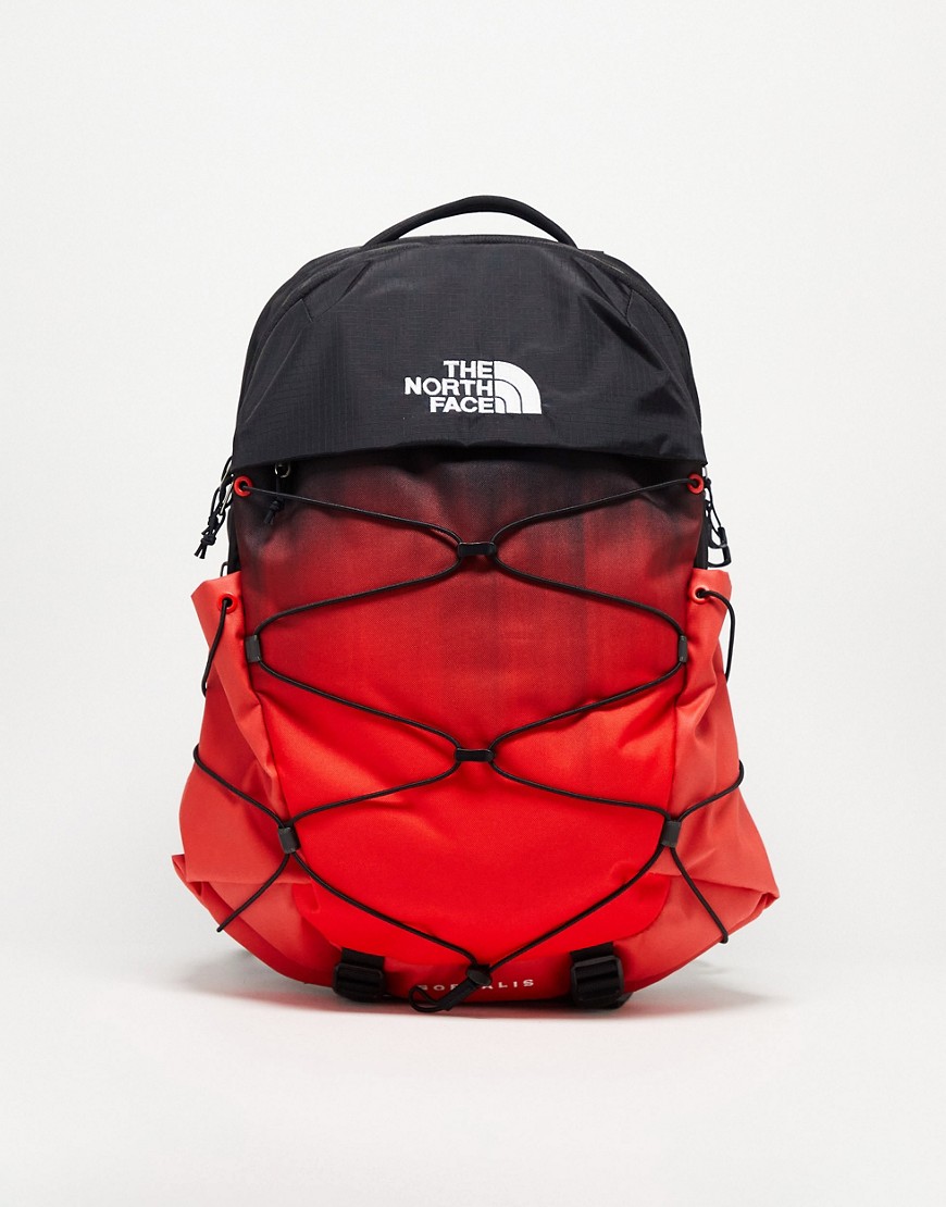 The North Face Borealis Flexvent 28l backpack in black and red dip dye