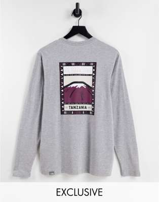 The North Face Faces long sleeve t-shirt in grey Exclusive at ASOS - Click1Get2 Sale