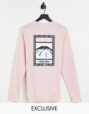 The North Face Faces long sleeve t-shirt in pink Exclusive at ASOS
