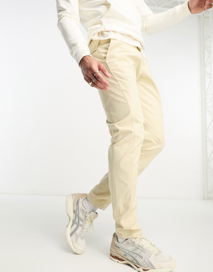 The North Face Heritage slim tapered utility chino in stone-Neutral