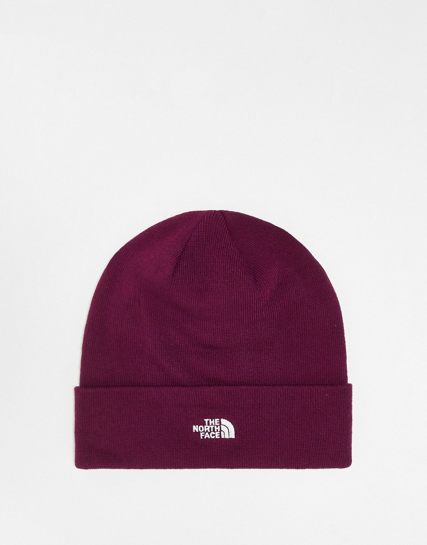 The North Face Norm beanie in burgundy-Red