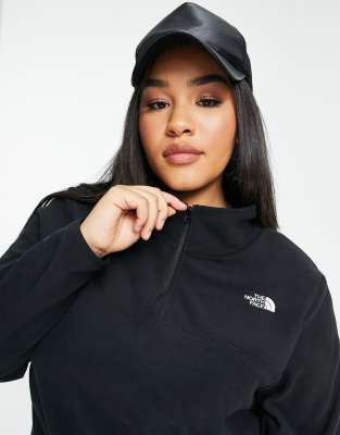 The North Face PLUS TKA Glacier 1/4 zip fleece in black - Click1Get2 Promotions&set=par&sale=mega Discount