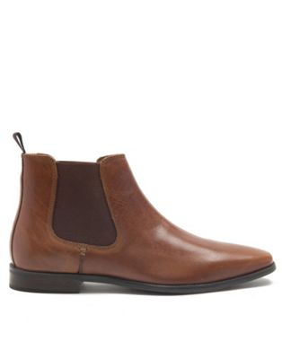 addison formal leather chelsea boots in tan