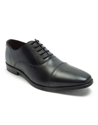 fagen oxford formal leather lace-up shoes in black