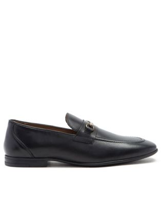 farrel formal loafer slip-on leather shoes in black