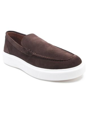 storm casual loafer comfortable slip-on leather shoes in tan