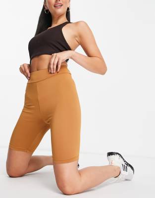 Threadbare Fitness gym legging shorts in camel - Click1Get2 Offers
