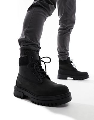 6 inch elevated premium boots in black full grain leather