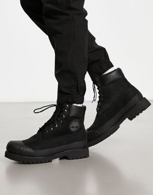6 inch premium rubber toe WP boots in black