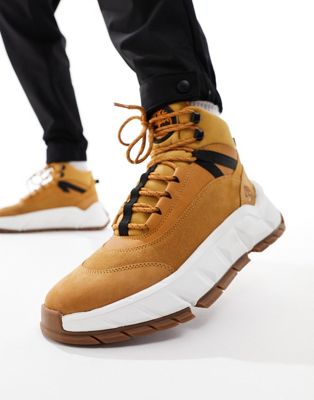 Timberland turbo hiker boots in wheat nubuck leather-Neutral
