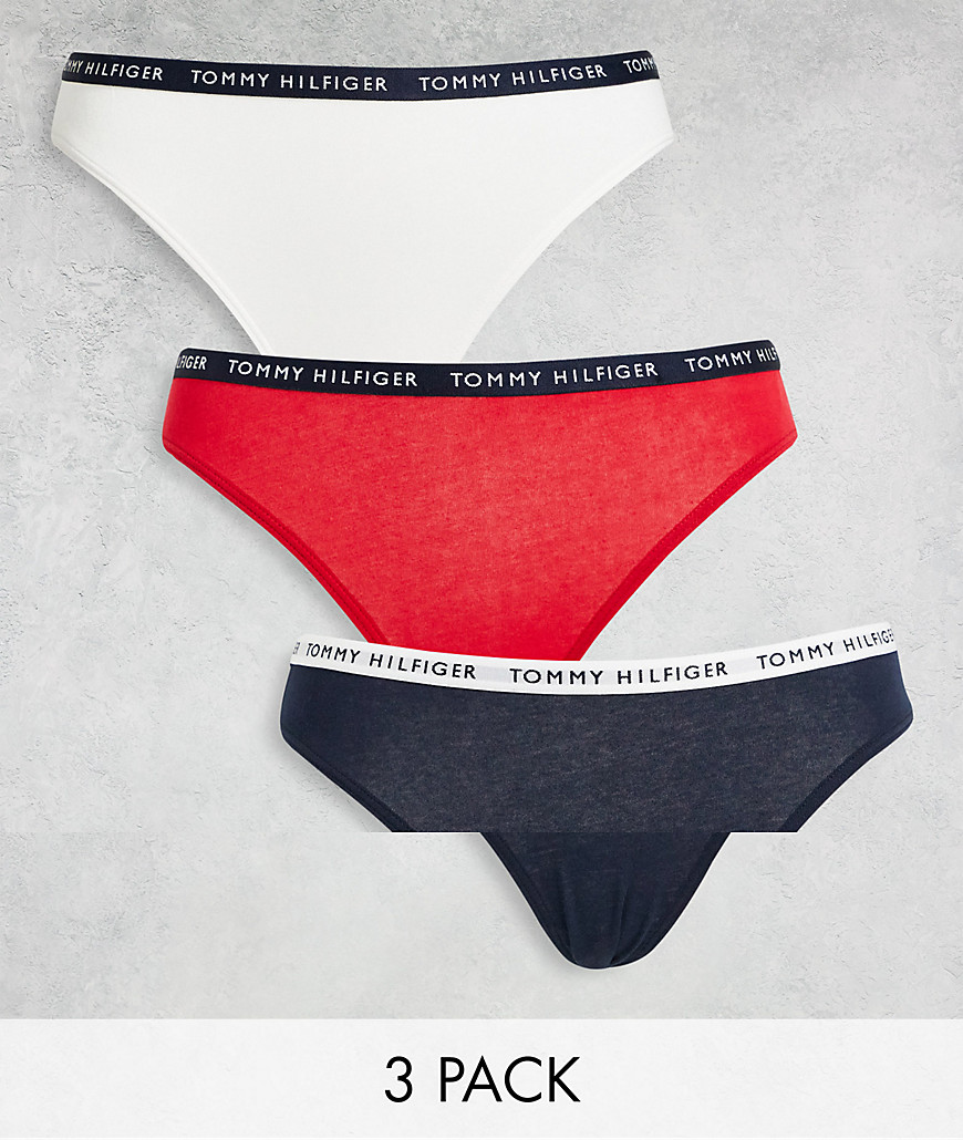Tommy Hilfiger 3 pack brief in navy white and red-Multi