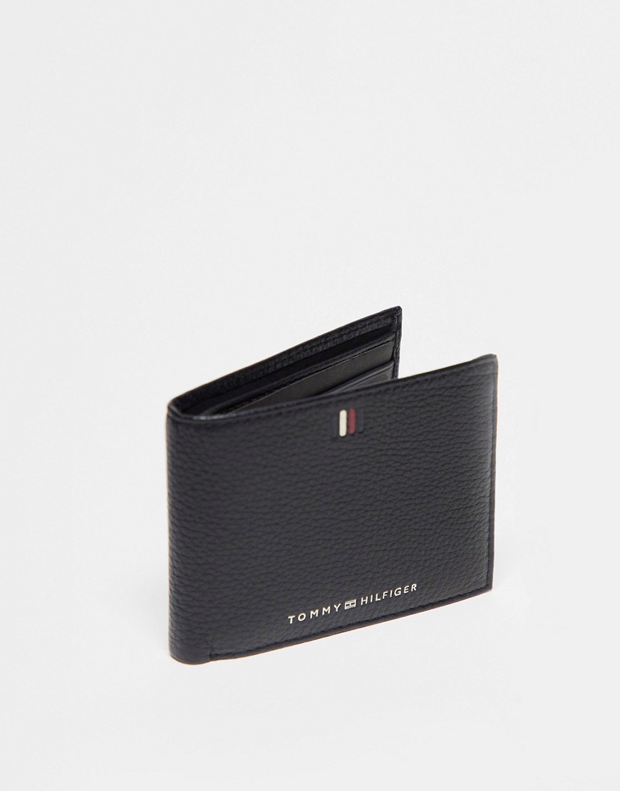 Tommy Hilfiger central logo mini CC wallet in black