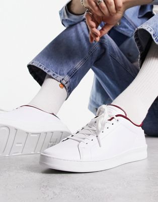 court sneaker leather trainers in white