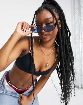 Tommy Hilfiger lightly lined triangle bra in navy - Click1Get2 Promotions&set=par&sale=mega Discount