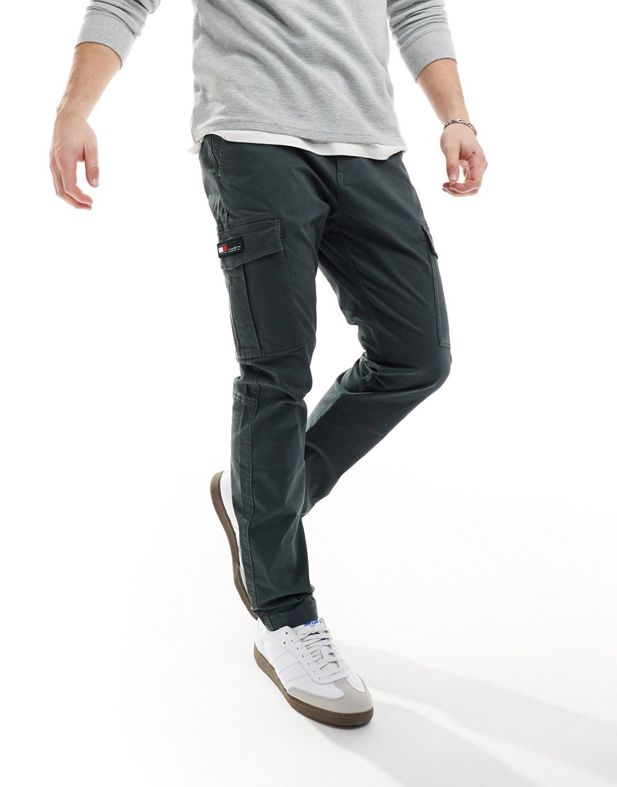 Tommy Jeans Austin cargo trousers in charcoal-Grey