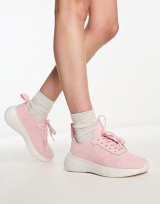 flexi jaquard trainer in pink