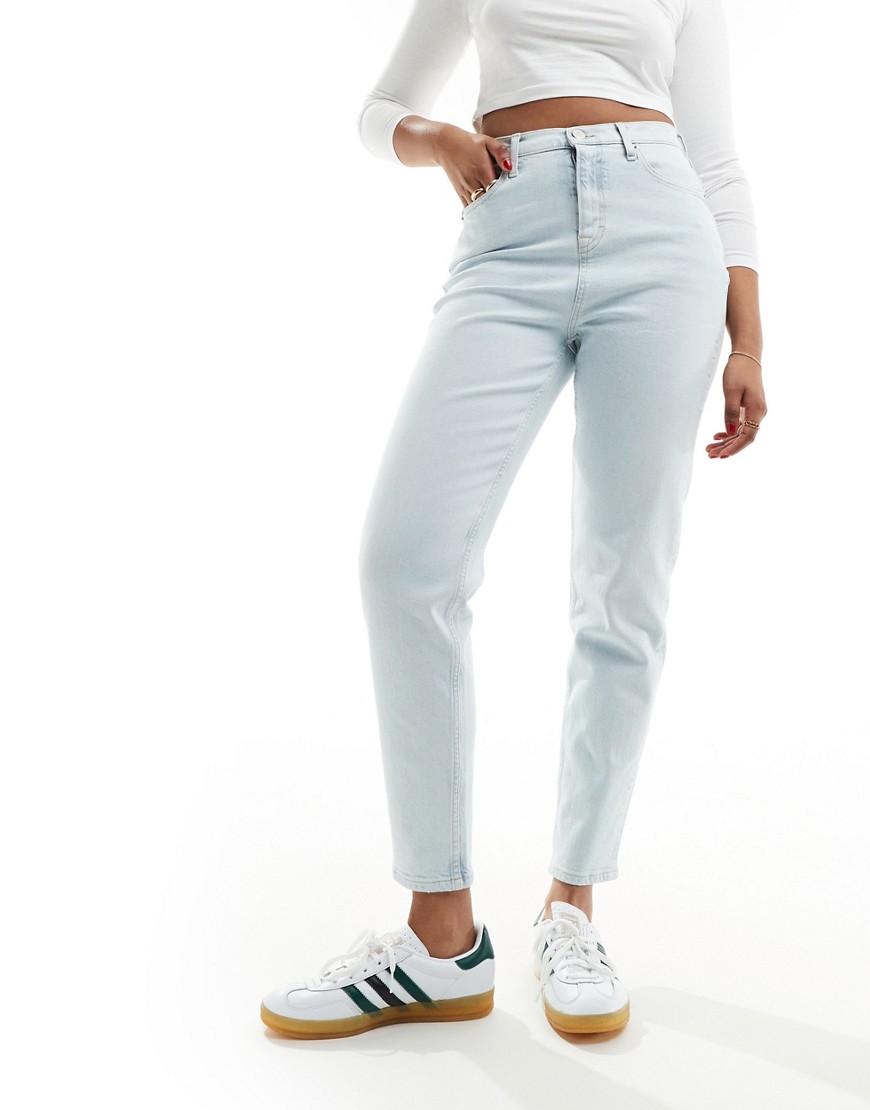Tommy Jeans ultra high slim mom jeans in light wash-Blue