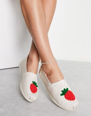 alpargata espadrilles with strawberry print