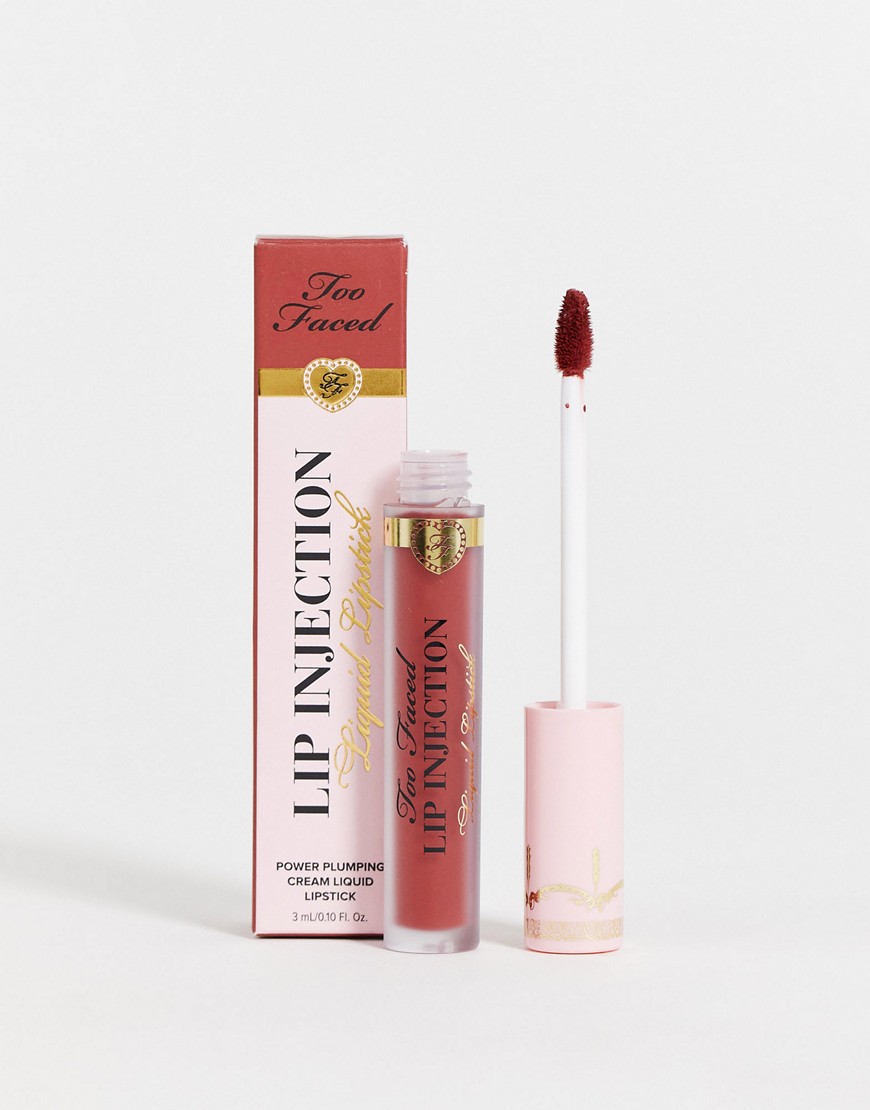 Too Faced Lip Injection Demi-Matte Liquid Lipstick - Large & In Charge-Copper