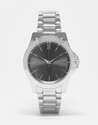 Topman silver gunmental face watch - Click1Get2 Mega Discount
