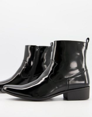 western chelsea boots in black