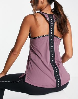 Under Armour Knockout tank top in plum - Click1Get2 Sale