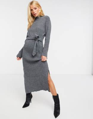 Unique21 rollneck maxi sweater dress in gray - Click1Get2 Promotions&set=par&sale=mega Discount