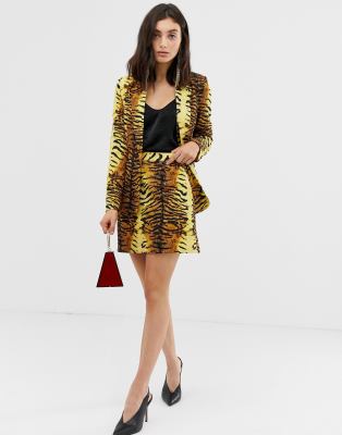 Unique21 tiger print mini skirt