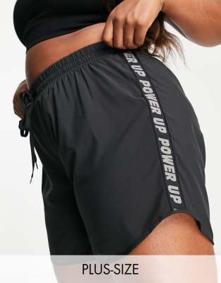 Urban Threads Plus gym track shorts in black - Click1Get2 Offers