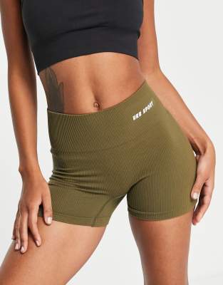 Urban Threads seamless gym booty shorts in green