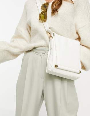 Urbancode leather flap over backpack in white - Click1Get2 Deals