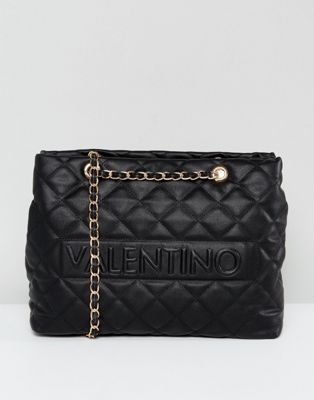 Valentino by Mario Valentino Quilted Shoulder Bag in Black