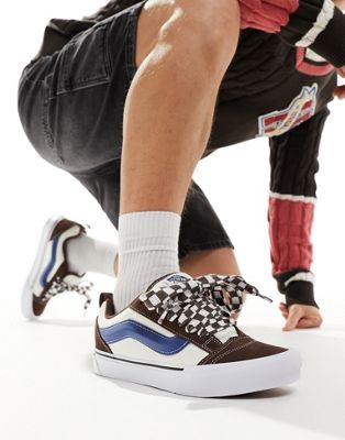 Knu Skool chunky trainers in brown and blue