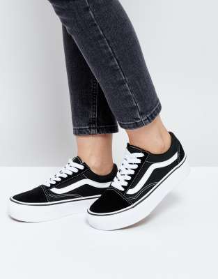 vans old skool noir semelle marron