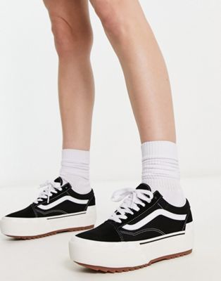 Old Skool Stacked trainers in black