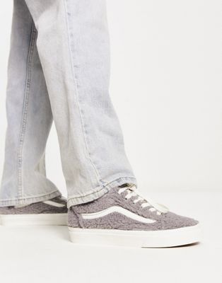 Old Skool trainers in sherpa lined grey